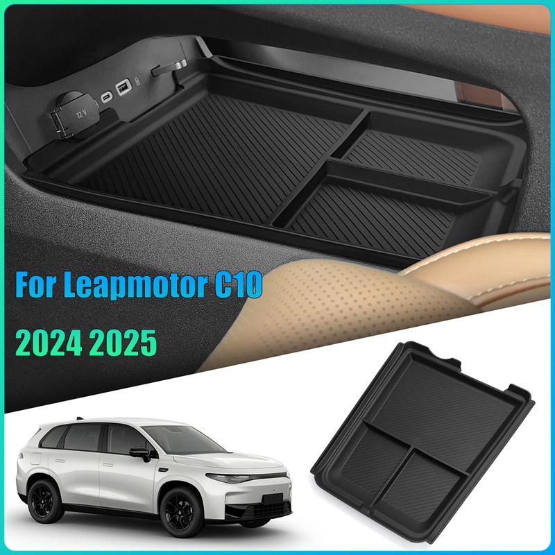 Center Console Lower Storage Box for Leapmotor C10 2024 2025 Storage Tray Organizer Case Car Interior Accessories