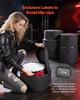 5-Piece Drum Case Set, 600D, Padded Drum Bags for Bass, Tom, and Snare, Thick Padding, Lightweight Protective Covers, Travel Storage Cases with