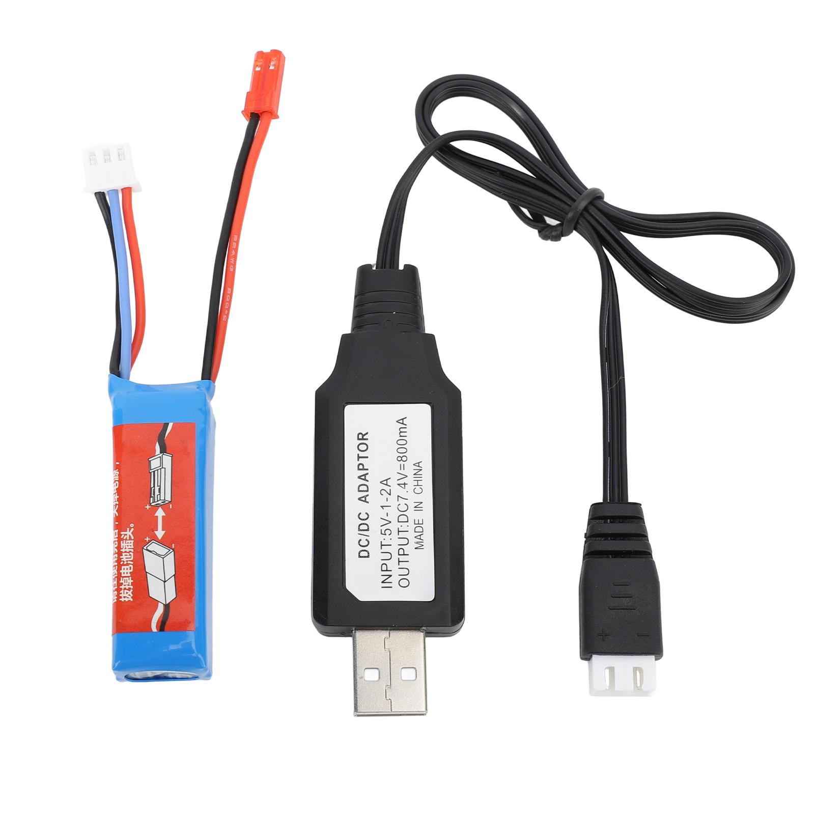 

Літієва акумуляторна батарея 7,4 В 400 мАг для радіокерованих моделей з зарядним пристроєм 20C JST роз єм Міцна для WLtoys 1:28 K969 K989 284161