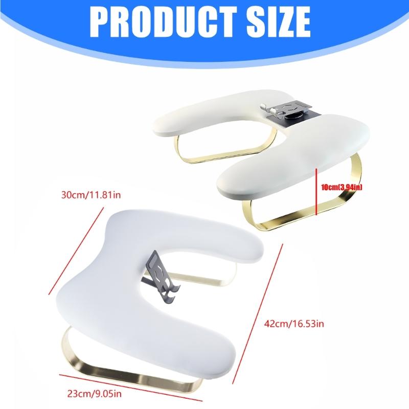 U Shaped Nail Art Hand Rest With Built In Phone Holder Ergonomic Design For Manicurists And Home Use