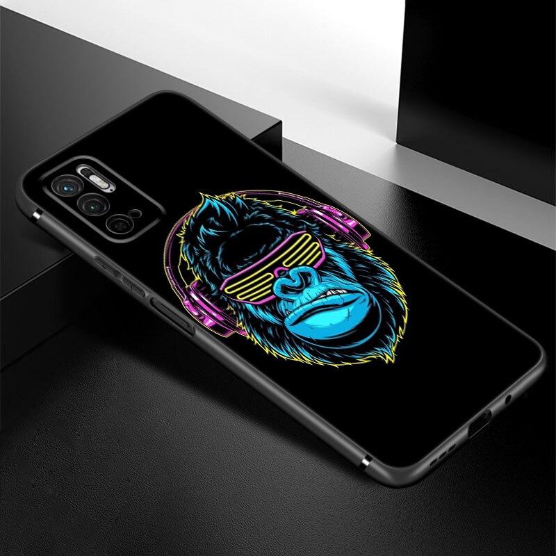 

Крутой чехол для телефона Horror Gorilla Ape Face для Xiaomi Redmi Note 7 8 8T 9 9S 10 10S 10T 11 11S 4G 11E 11T Pro 5G мягкий черный чехол Note 11 Pro Global