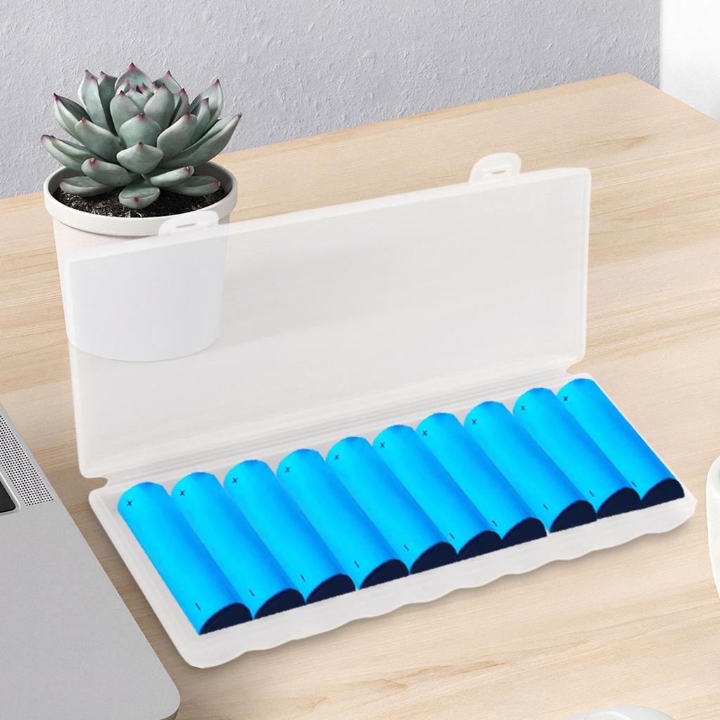 Wasserdichte Multi-Schlitz-Batterieaufbewahrungsbox, Hartplastik-Batteriegehäuse, Tragbar für Garage, Stabiler Haushalts-Organisationsbehälter
