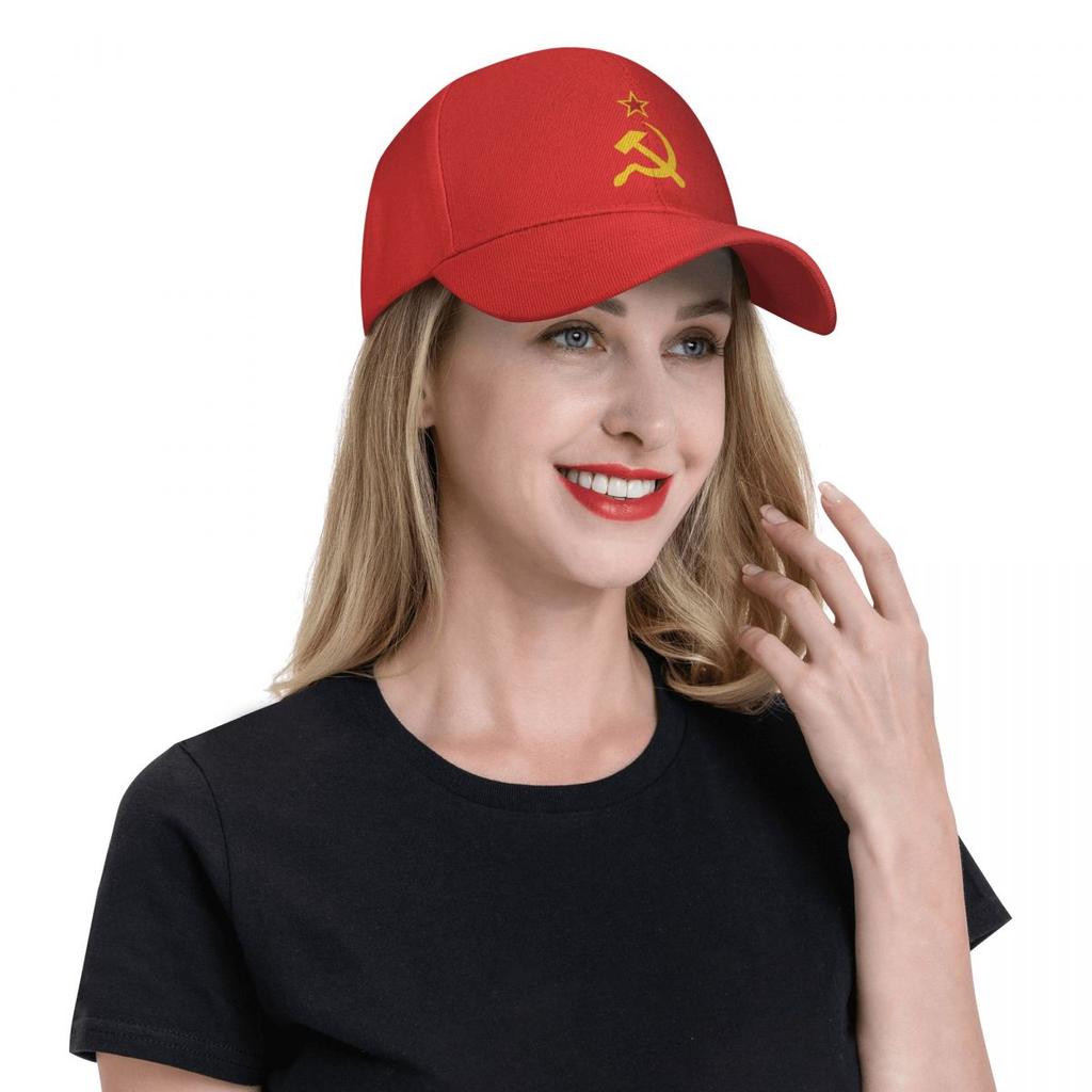 Russian Soviet Flag Baseball Cap for Women Unisex Breathable CCCP USSR Hammer And Sickle Dad Hat Performance Snapback Summer Hats