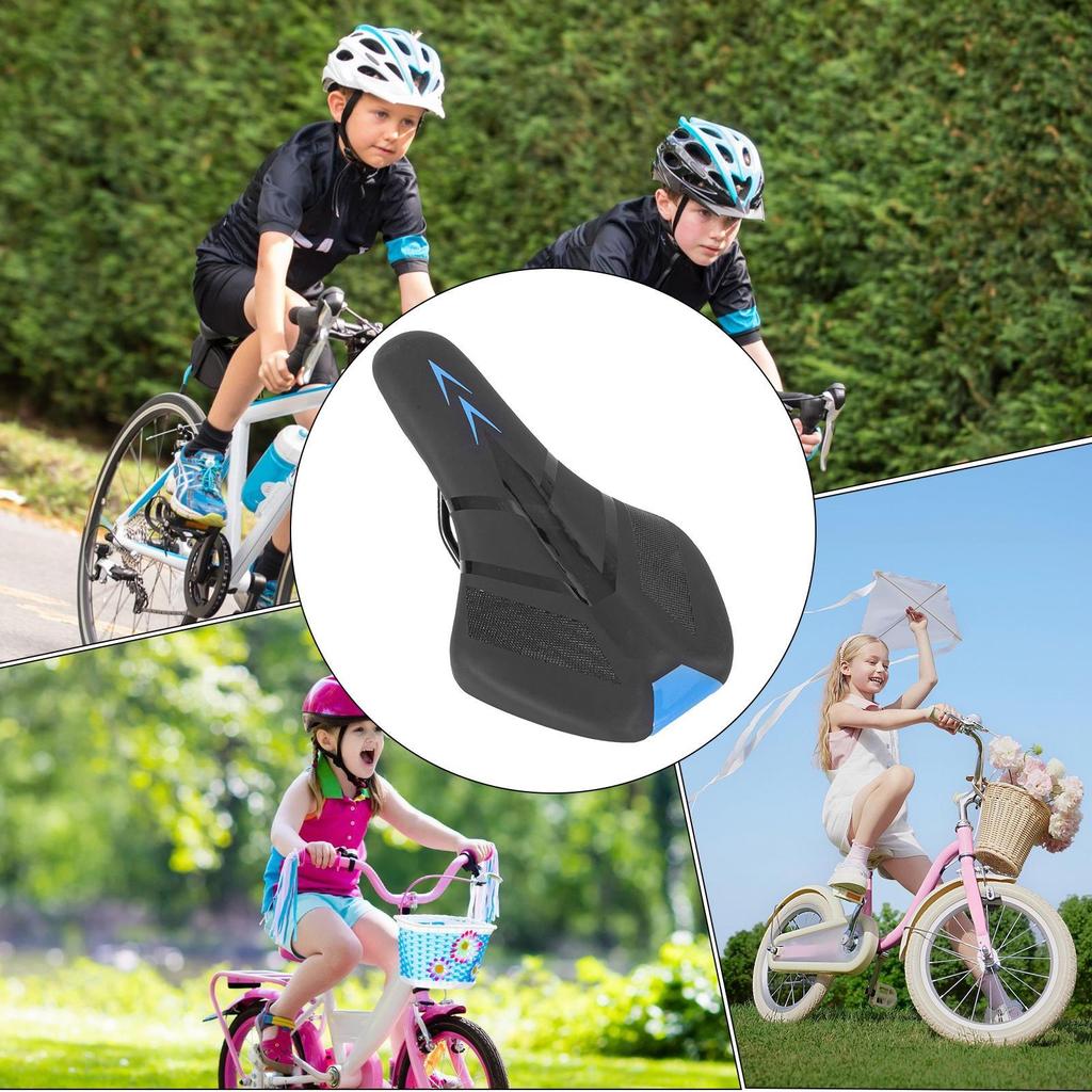 Bicycle Saddle Kids Mountain Bike Seat Pad Thickened Waterproof Saddle Mat Cycling Seat Cushion for Riding Outdoor Sports