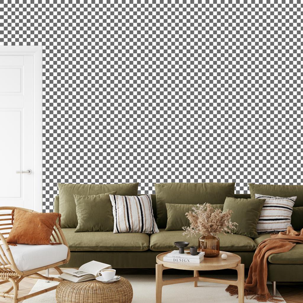 Checkerboard Wallpaper Gray and Light Gray 50x1000