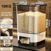 Automatyczny dozownik ryżu o dużej pojemności 5 kg/10 kg z kubkiem, hermetyczny pojemnik na ryż odporny na wilgoć, niezbędne akcesoria kuchenne