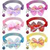 6pcs Cat Collar With Bell And Bow Tie