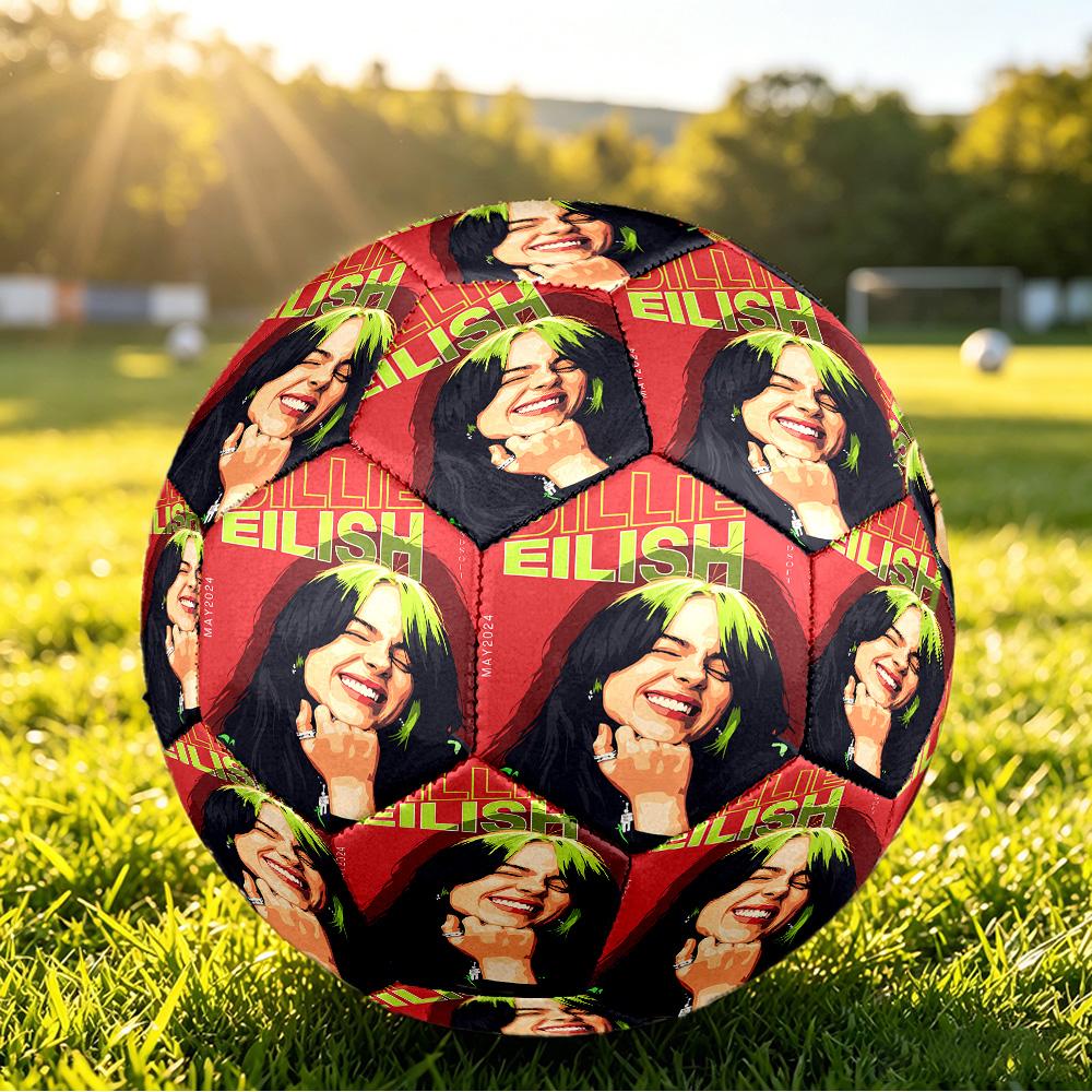 Billie Eilish Size 5 Soccer Ball, Durable Standard Football For Training Match Outdoor Sports