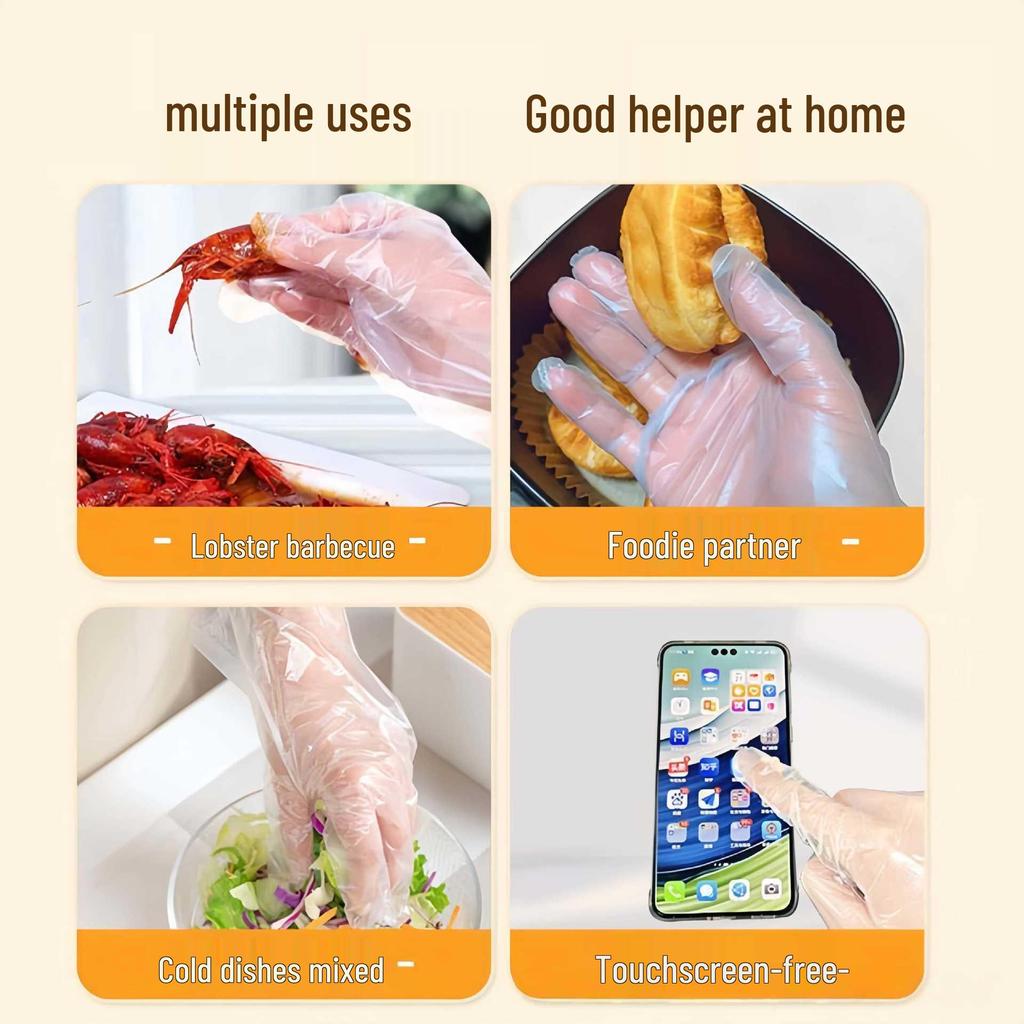 Durable Waterproof Food-Grade TPE Cooking Gloves, Thickened for Kitchen, Dishwashing, Housework, and Catering.