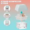 Keyboard Fidget Toy Macarone Keychain Keyboard Decompression Toys Finger Clicker Button Stress Relief Toys Gifts for Adult Kids