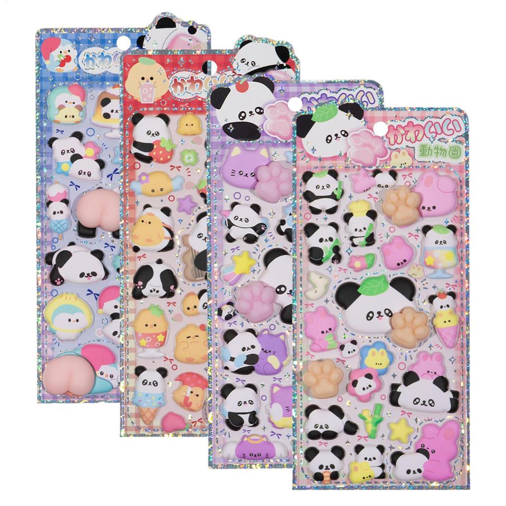 3D Stickers Cute Panda Butt Stickers Decorations Animal Decals For Phone Case Scrapbooking Notebook Laptop Craft Kids Boys Girls