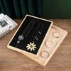 Bamboo Jewelry Display Tray with Velvet Lining for Bracelets & Necklaces