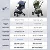 He Bao Baby Stroller: Reinforced Two-Way, One-Key Folding, High-Landscape Pram
