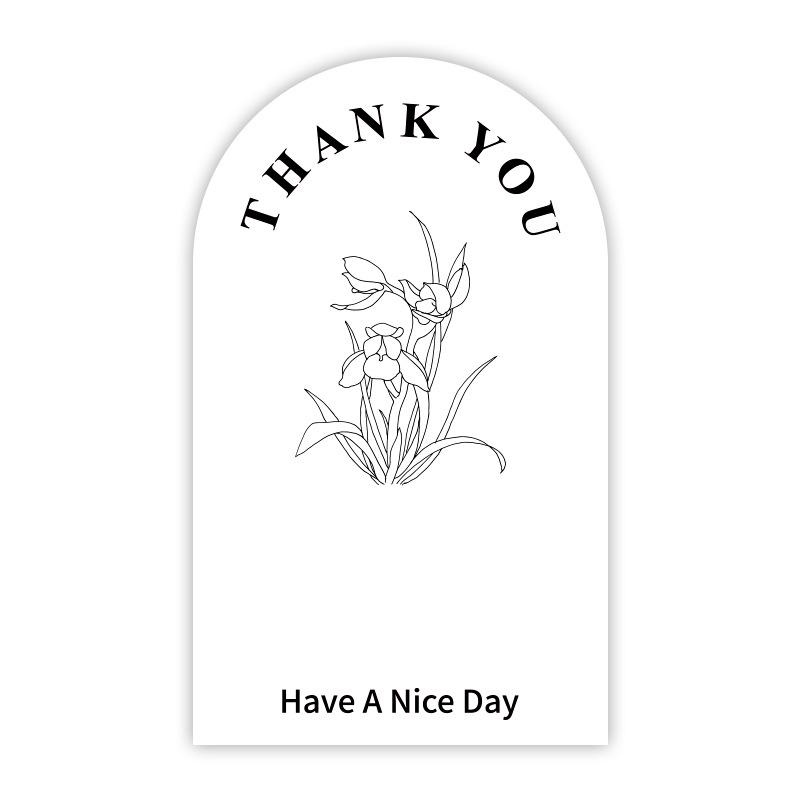 In-Stock Rectangular Thank You Stickers for Airplane Box Sealing, Gift Box Packaging, Decorative Coated Paper, Self-Adhesive.