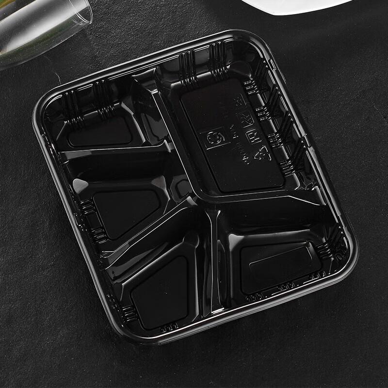 Yongduo 5-Compartment Disposable Meal Boxes (100 Sets)