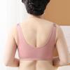 New Soft Cotton Thin Cup Front Buckle Underwear Women's Leopard Print Rimless Vest Large Size Bra
