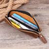 Vintage Leather Pencil Bag Simple Stationery Holder Pen Case Storage Bag Zipper Pencil Pouch Glasses Box School Supplies