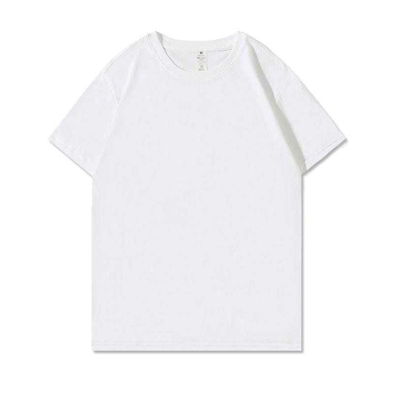 230g Heavyweight Combed Cotton Unisex Loose-Fit Black/White T-Shirt – Trendy Summer Short Sleeve