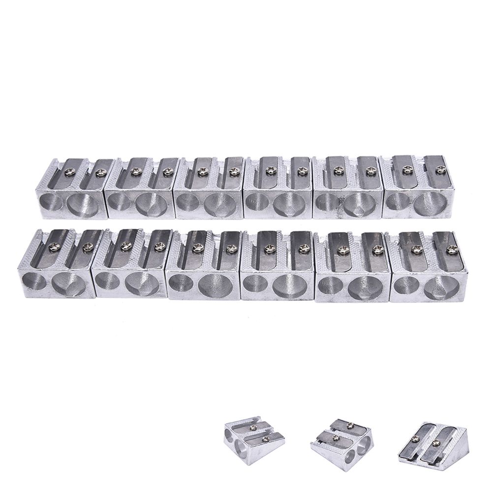 Bevelled Two Hole Pens Cutter Tool Pencil Sharpener Office Sharpener Double Hole Pencil Sharpener