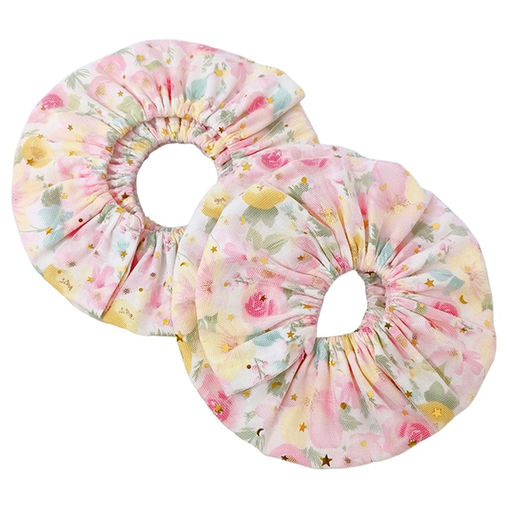 2Pcs Floral Scroll Frame Split Rail Cover Adjustable Embroidery Hoop Frames Cover Universal for Scroll Rods