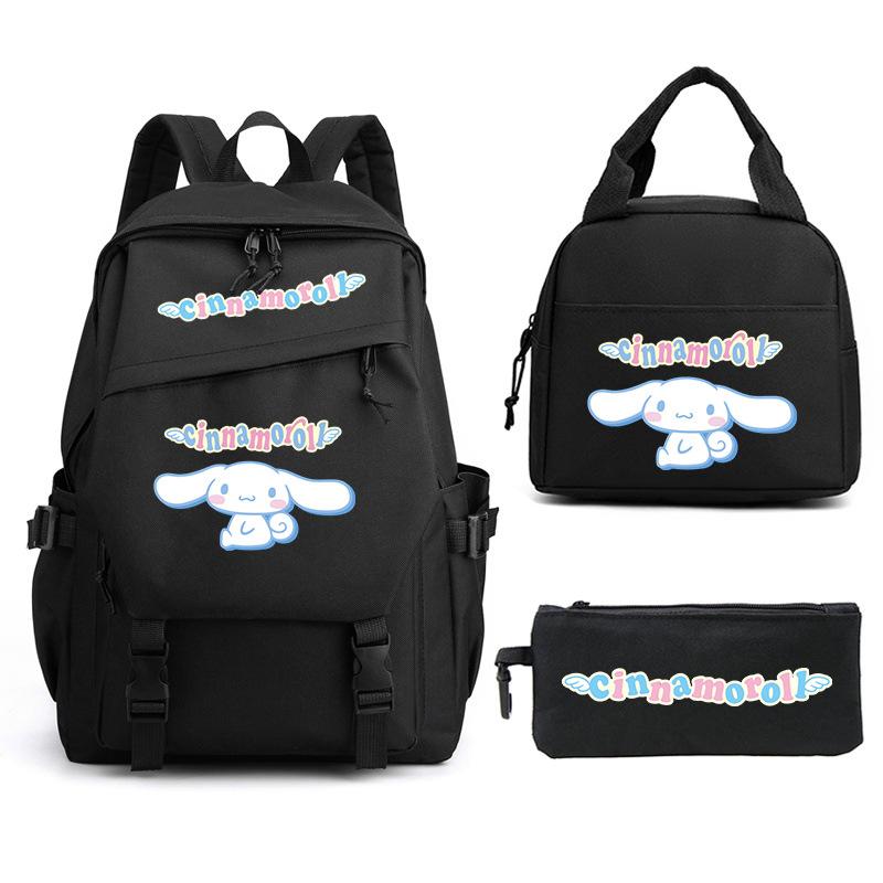 Cartoon Puppy Printed Schoolbag Set Backpack + Lunch Bag + Pencil Case Three-Piece Set