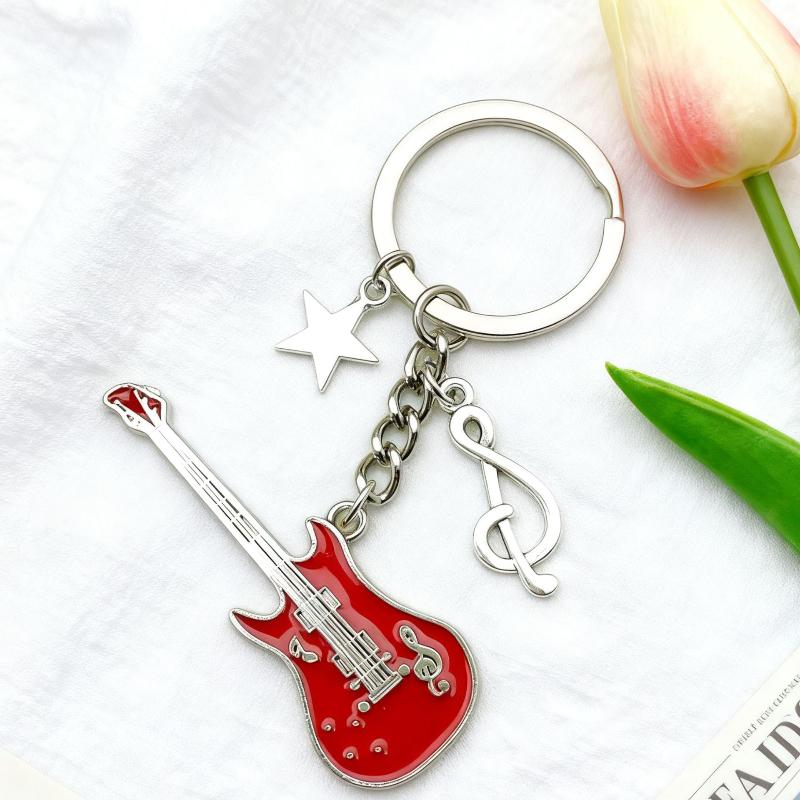 Hiphop Rocková Kytara Klíčenka Cool Módní Punk Harajuku Hudební Klíčenka Přívěsek na Tašku