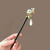 Elegant Water Drop Flower Wood Hairpin: High-Class Chinese Style Updo Accessory
