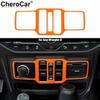 Window Control Switch Button Cover Trim Orange For 2018-22 Jeep Wrangler JL JT