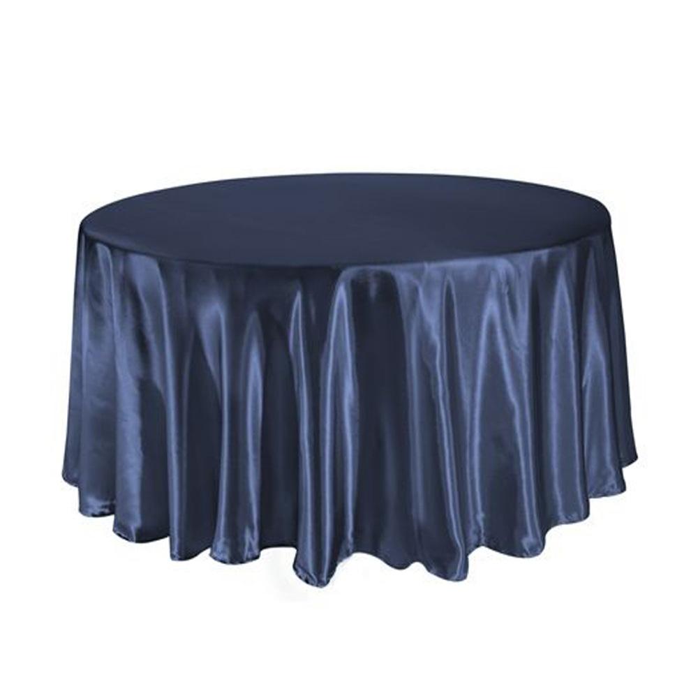 Round Satin Table Cloth Tablecloth Table Cover Overlay For Birthday Wedding Banquet Restaurant Festival Party Supply
