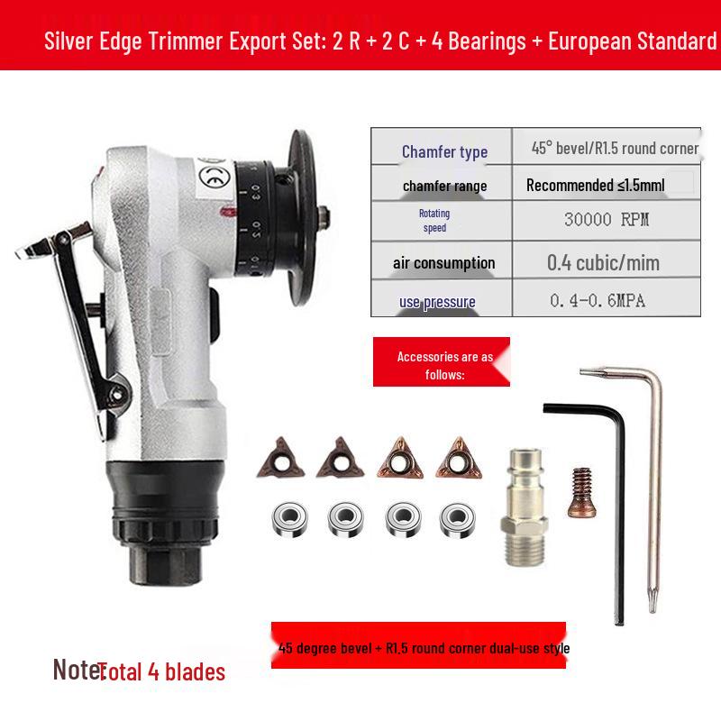 Handheld 45° Pneumatic Chamfering Machine for Metal Deburring