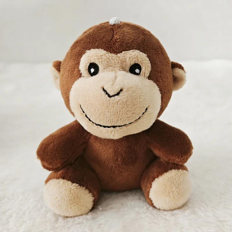 Mini Waldtiere Stoffplüschtier Sitzender Löwe Tiger Elefant Affe Leopard Giraffe Puppe Schlüsselanhänger für Kinder Geburtstagsgeschenke