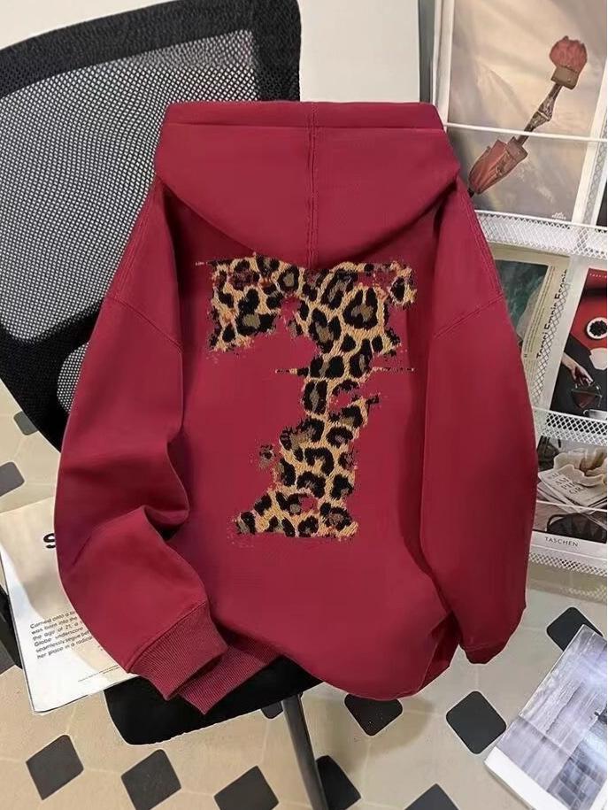 Fleece-Lined Retro Letter Print Unisex Hoodie - Casual Loose Fit for Autumn/Winter