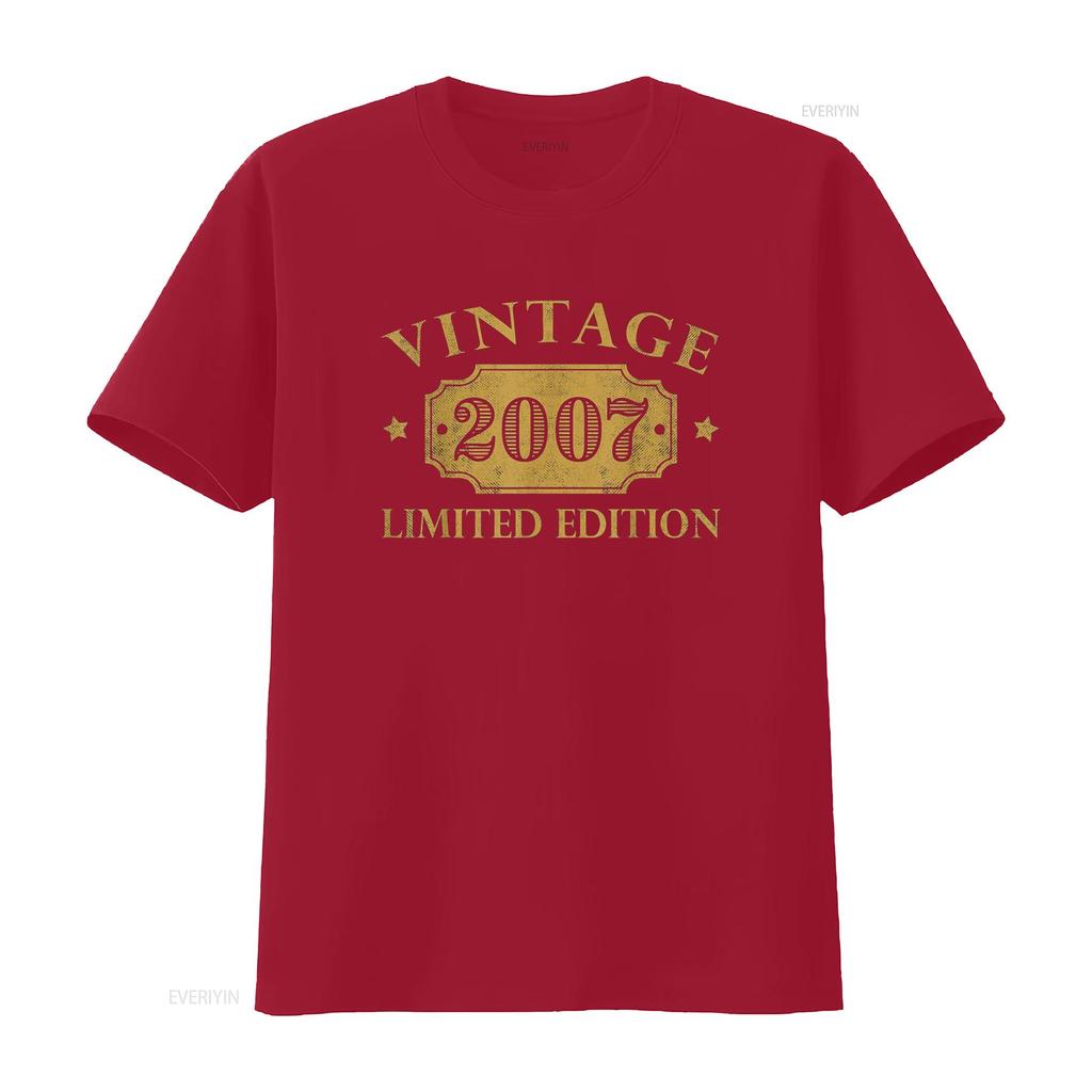 Vintage 2007 17 Year Old 17th Birthday for Girls Boys T Shirt vintage Washed Versatile designer clothes Stylish