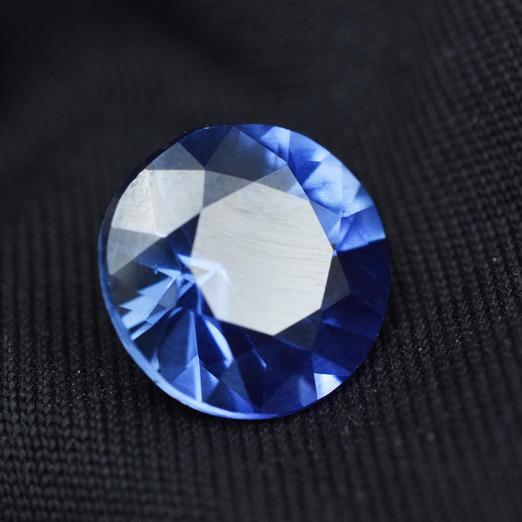 Natural Blue Tanzanite Loose Gemstone 6.25 ct Round Cut Extremely for Jewelry Making and Crafts
