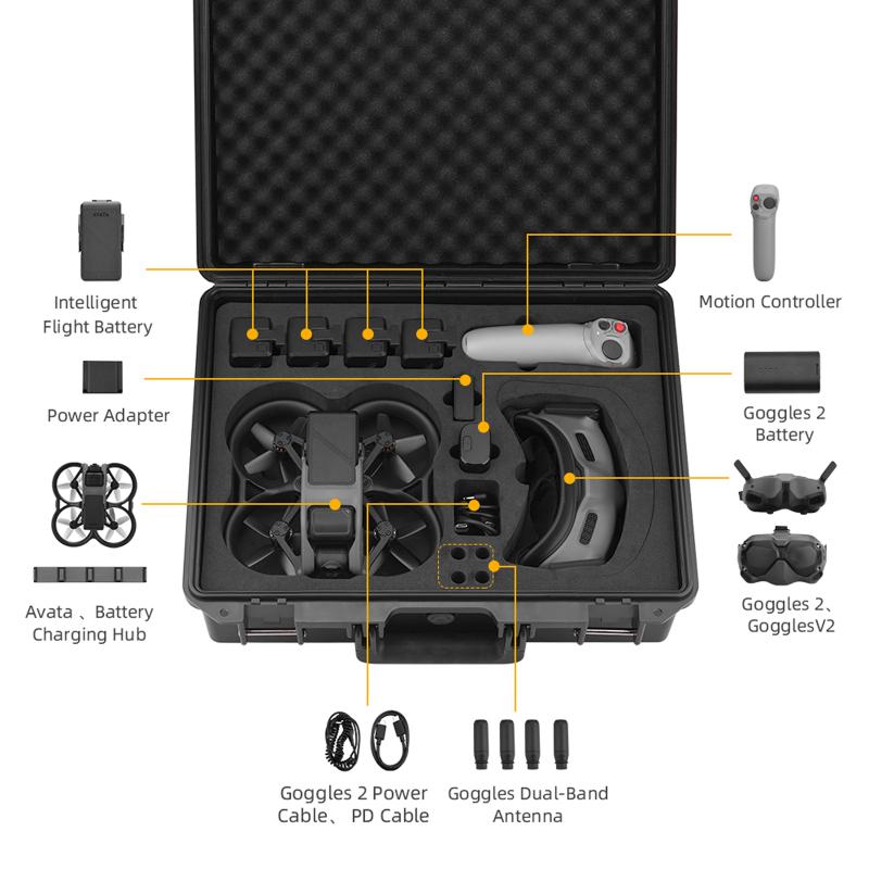 Storage Case Portable Hard Shell Suitcase Waterproof Explosion-proof Box Compatible For Dji Avata