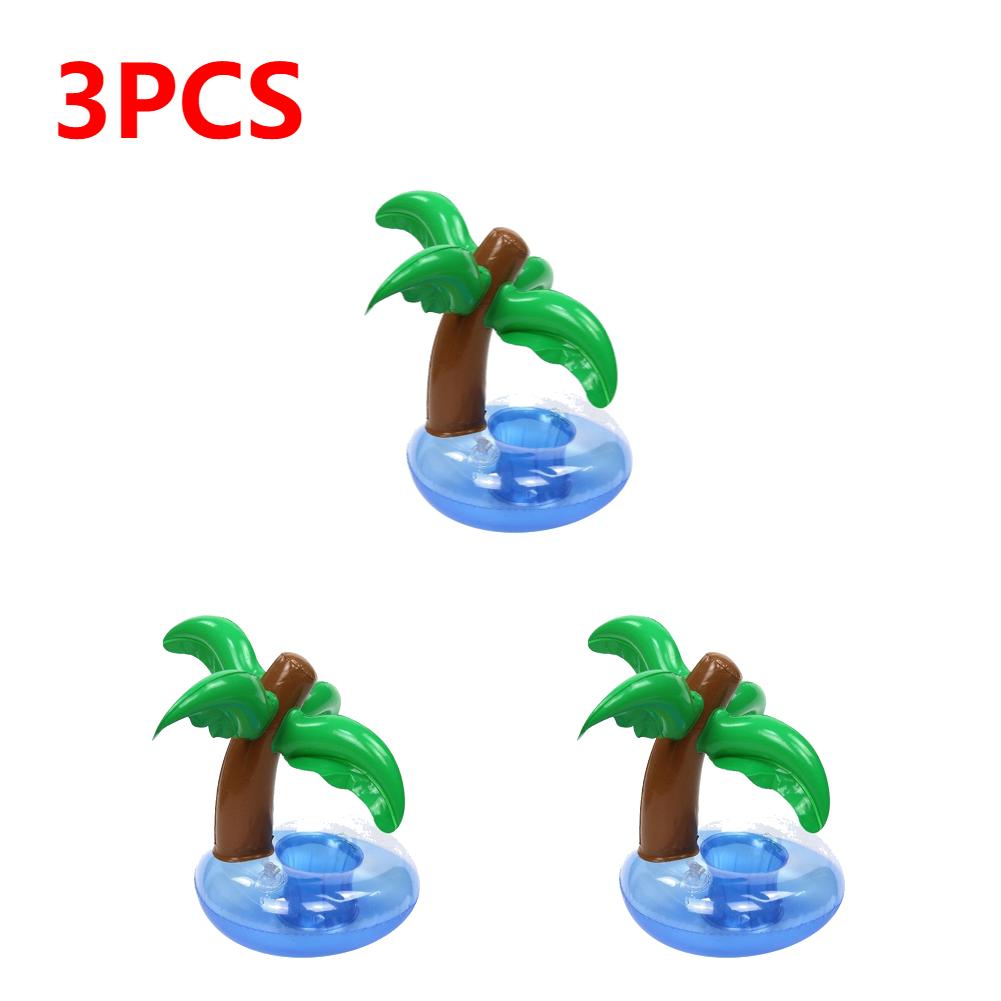 1-5PCS Inflatable Cup Holder Coconut Tree Style Inflatable Drink Coasters Cup Holder Float Cup Stand Pool Accessories