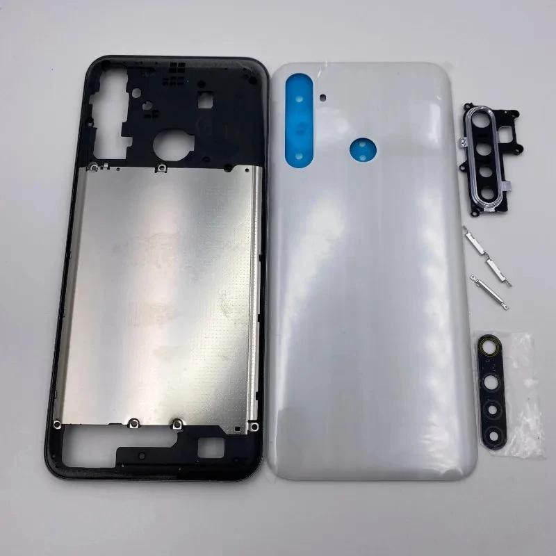 For Oppo Realme 6i Full Housing Middle Frame Battery Back Cover Case Panel Replacement Parts