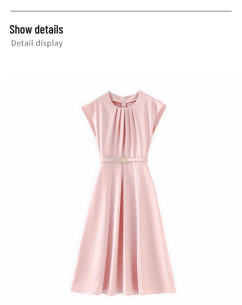 Elegant French-Inspired Slimming Waist Dress for Women