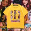 KATSEYE Print T-shirt for Kids Casual Summer Top with Katseye Pattern Short Sleeve Tee Youth Girl Streetwear Fashion Tops