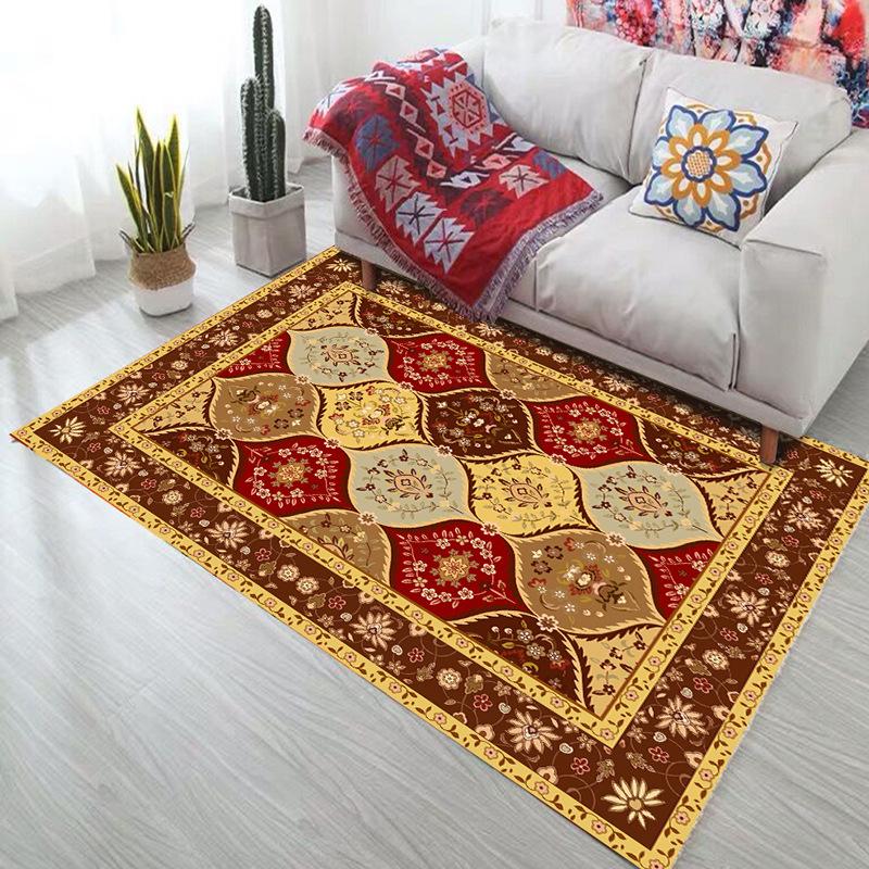 Bohemian Home Carpet Living Room Tea Table Large Carpet Rectangular Ethnic Style Carpet Bedroom Carpet