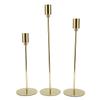 Metal Candle Holder Thin Beautiful Elegant Gold Candlestick Holders for Weddings Table Decoration