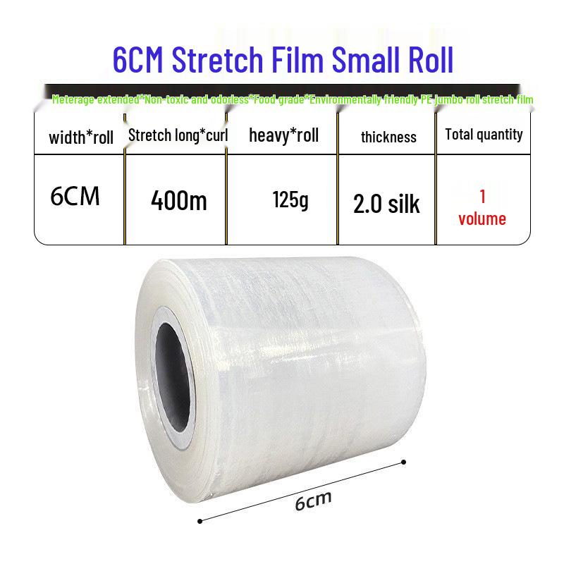 Selbstklebende Frischhaltefolie: PE-Rollen für Pflanzenveredelung & Auslaufsichere Takeaway-Versiegelung (3-25cm)