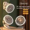 Camping-Ventilator Wiederaufladbar Schreibtisch Tragbar Luftzirkulator Kabellos Decken-Elektroventilator Mit LED-Licht Klemmbar Heim-Ventilator