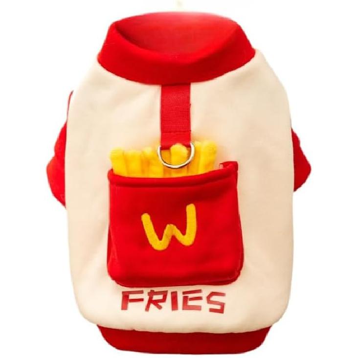 

Dog Halloween Costume Cotton French Fries Cosplay Clothes for Pets Hoodie Pet Shirt Boy Coat for Small Dogs Dog Cute T-shirt Cat Girl Outfits Puppy XS