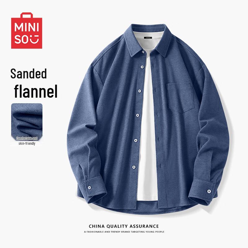 MINISO Men's Flannel Long-Sleeve Shirt