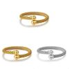 Titanium Steel Geometric Cuff Bracelet With Electroplating For Men Women Fashion Accessory