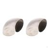 2 Pcs Car/Auto 201 Stainless Steel 90Degree Bend Elbow Exhaust 3inch