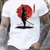 Men's Warrior Pattern T-shirt with a striking red circular sword design