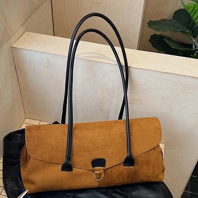 Autumn New Retro High-value Fashion Bag Bowling Shoulder Underarm Bag Niche Matte Tote Bag