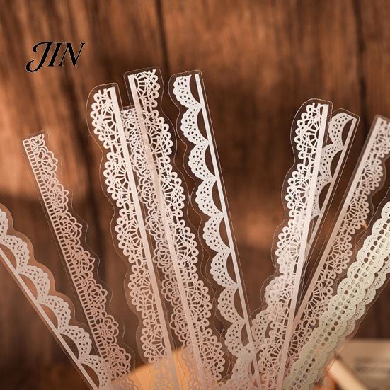Autocollants Décoratifs en Dentelle Romantique PET pour Scrapbooking, Journal, Carnet, Cartes, Planificateur, Carnet, Photo, Album,